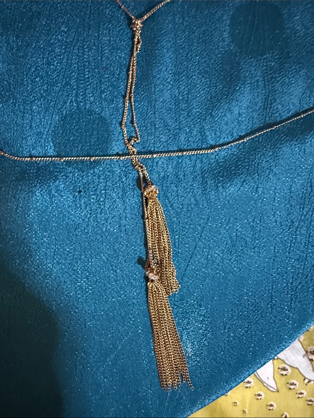 Gold Tassel Pendant Necklace - Elegant Women’s Jewelry